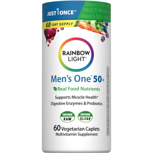 Image 2 of 60 Count (Pack of 1) for the product Rainbow Light Mens Multivitamin One + for 50 Plus