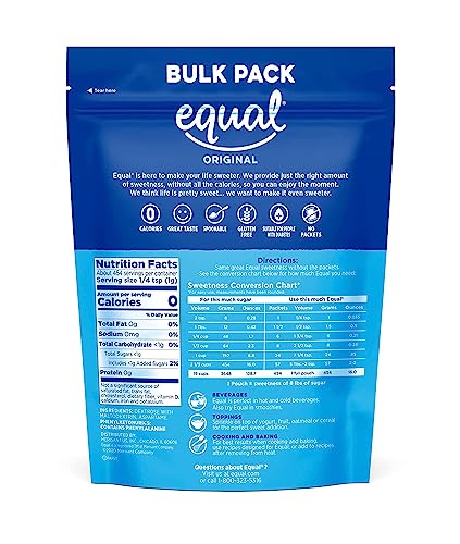Image 3 of Equal 0 Calorie Sweetener, Powdered Aspartame and Acesulfame-K Sweetener, 1 Pound Bulk Bag (Pack of 6)