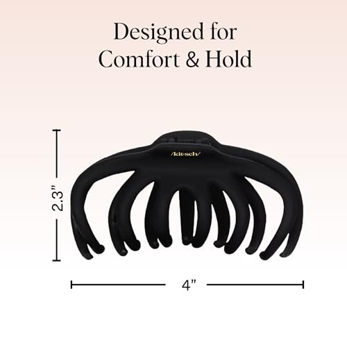 Image 5 of Kitsch Octopus Hair Clips For Women - Classic Black & Tortoise, 2pcs