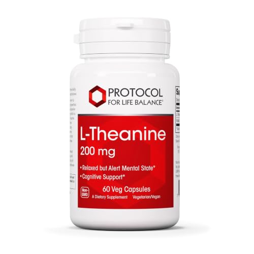 Image 1 of Default Title for the product PROTOCOL FOR LIFE BALANCE L-Theanine 200mg, Stress Relief*, 60 Veg Caps