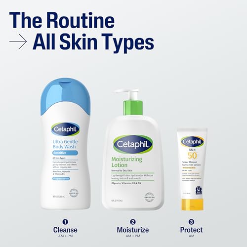 Image 4 of Cetaphil Ultra Gentle Refreshing Body Wash, Hypoallergenic, 16.9oz, 3ct