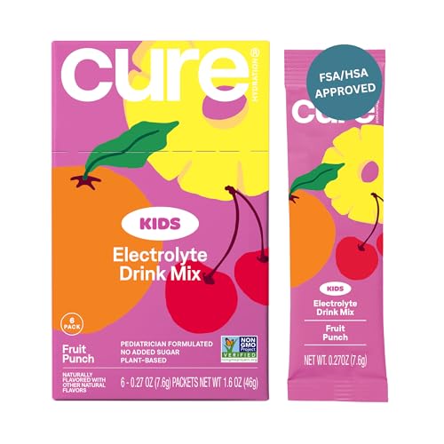 Image 1 of Default Title for the product Cure Hydration Kids Electrolyte Drink Powder Fruit Punch 6 Packets