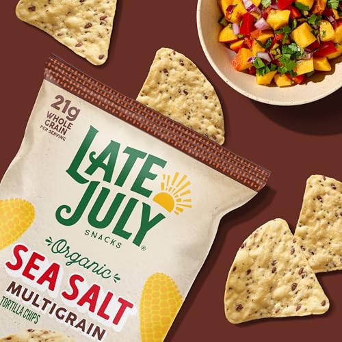 Image 3 of Late July Organic Sea Salt Multigrain Tortilla Chips, 7.5 Ounce Pack of 4