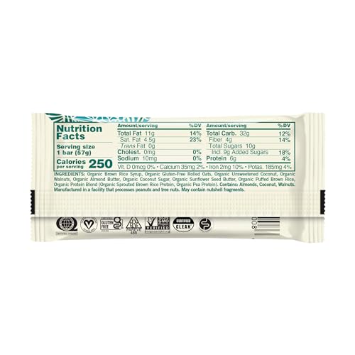 Image 2 of GoMacro MacroBar Organic Vegan Snack Bars - Granola  Coconut (2.3 Ounce Bars, 12 Count)