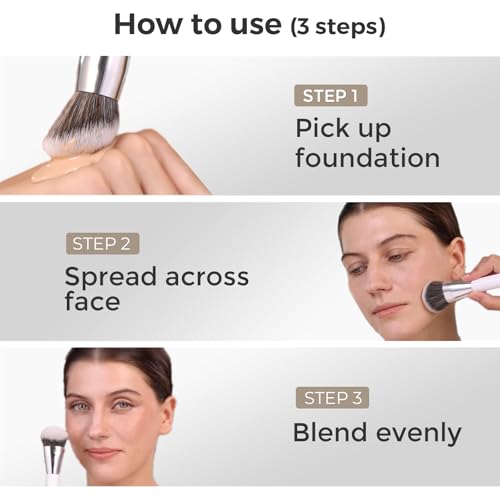 Image 5 of ALBEAUT 201 Angled Foundation Brush for Flawless Makeup Application