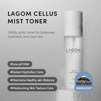 Thumbnail for Image 3 of LAGOM Cellus Mist Toner, Face Moisturizer, Skin Barrier Strengthening Hydration Spray, pH Protection, Alcohol-Free, Zero-Irritation for Sensitive Skin 3.38 Fl Oz