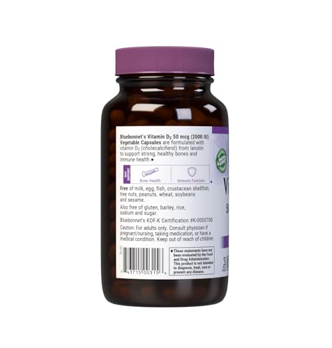 Image 3 of BlueBonnet Vitamin D3 2000 IU Vegetable Capsule 180 Count