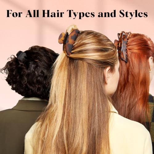 Image 5 of Kitsch 5 Inch Large Claw Clips for Thick and Long Hair - Black & Tort, 2pcs