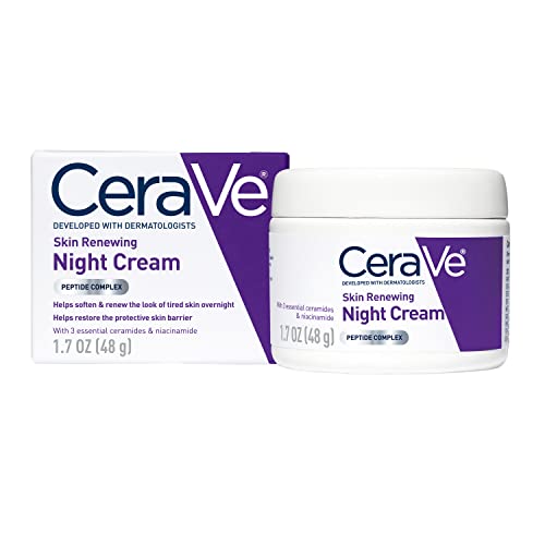 Image 1 of 1.7 Ounce (Pack of 1) for the product CeraVe Night Cream, Facial Moisturizer with Peptides & Niacinamide, 1.7oz