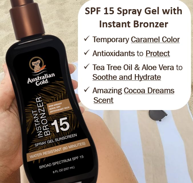 Image 2 of Australian Gold Spray Gel Sunscreen SPF 15 Broad Spectrum 7.5 oz