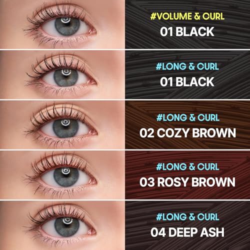 Image 3 of COSNORI Perfect Setting Waterproof Mascara Long&Curl 03 Rosy Brown 0.23fl oz