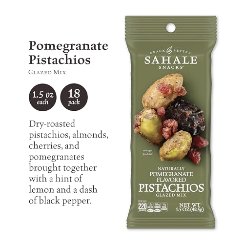 Image 2 of Sahale Snacks Pomegranate Flavored Pistachios Glazed Mix, 1.5 Ounces (Pack of 18)