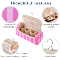 Thumbnail for Image 3 of RSRSLEII Striped Hair Tools Travel Bag with Compartments