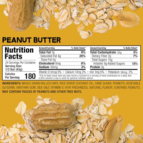 Image 3 of Bobo's Soft Baked Oatmeal Bars, Peanut Butter, 3oz (12 ct)