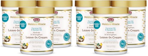 Image 5 of Coconut / 18 Ounce (Pack of 6) for the product African Pride Moisture Miracle Leave-In Cream