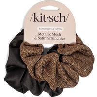 Thumbnail for Image 26 of Black & Chocolate for the product Kitsch Satin Scrunchies for Women