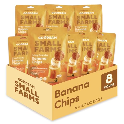 Image 1 of Default Title for the product GOODSAM Small Farms Baked Banana Chips, Pack of 8 Simple Ingredient Fruit Chips