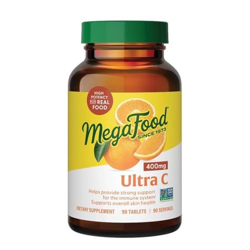 Image 1 of 90 Count (Pack of 1) for the product MegaFood Ultra C 400 mg, Vitamin C Immune Support Supplement, 90 Tablets