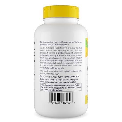 Image 3 of Healthy Origins Omega-3 Fish Oil 1,250 mg, 180 Softgels