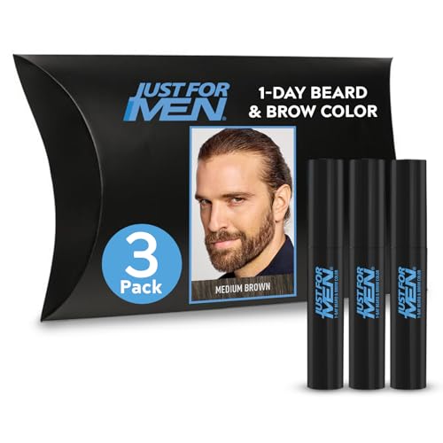 Image 14 of Medium Brown / 1 Count (Pack of 3) for the product Just for Men 1-Day Beard & Brow Color