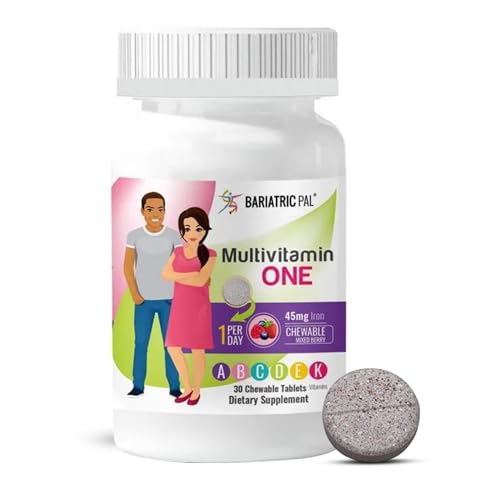 Image 1 of Default Title for the product BariatricPal Multivitamin ONE Chewable with Iron - Mixed Berry (30 Count)
