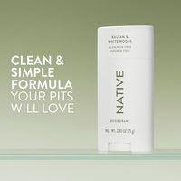 Thumbnail for Image 2 of Native Deodorant Contains Naturally Derived Ingredients, 72 Hour Odor Control, Deodorant for Women and Men, Aluminum Free, Balsam & White Woods 2.65oz