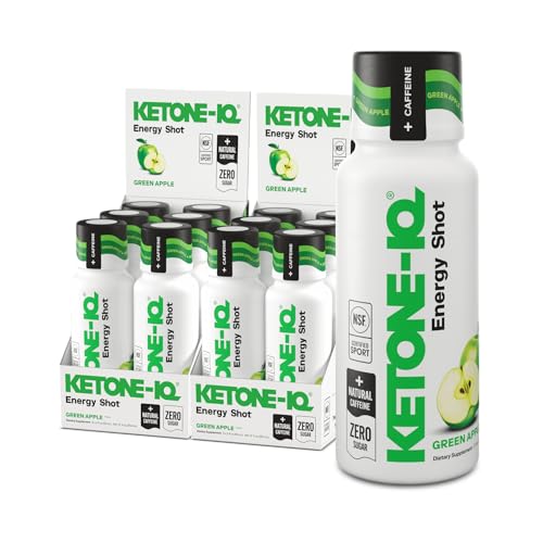Image 1 of Default Title for the product Ketone-IQ Caffeine Ketone Shots for Focus, Green Apple, 12 Pack