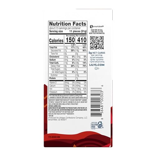 Image 2 of Lily's Almond Dark Chocolate 3 ounce, 4-Pack