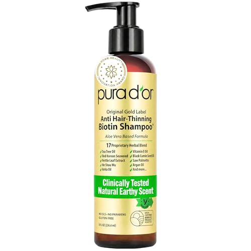 Image 1 of Default Title for the product PURA D'OR Original Gold Label Anti-Hair Thinning Biotin Shampoo, 8oz