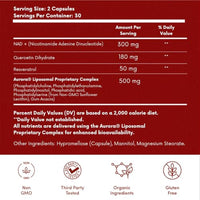 Thumbnail for Image 2 of Aurora Nutrascience Liposomal NAD+ & Resveratrol Healthy Aging, 60 Capsules