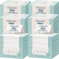 Thumbnail for Image 4 of 50 Count (Pack of 6) for the product Cliganic Face Towels XL Disposable Makeup Remover Soft Dry Wipes