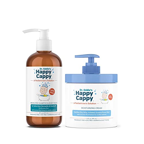 Image 1 of 20 Fl Oz (Pack of 1) for the product Happy Cappy Medicated Shampoo and Body Wash and Moisturizing Cream Bundle
