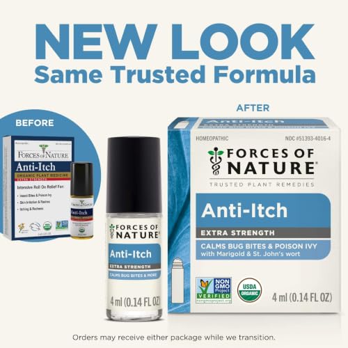 Image 2 of FORCES OF NATURE Organic Anti-Itch Extra Strength Roll On, 0.14 FZ