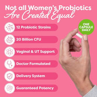 Thumbnail for Image 2 of Probulin Womens Probiotic - Vaginal, UT, Gut & Immune Health with Lactobacillus Reuteri - 20 Billion CFU, 12 Probiotic Strains & Prebiotics - 60 Vegan, Gluten Free Capsules for Whole-Body Wellness