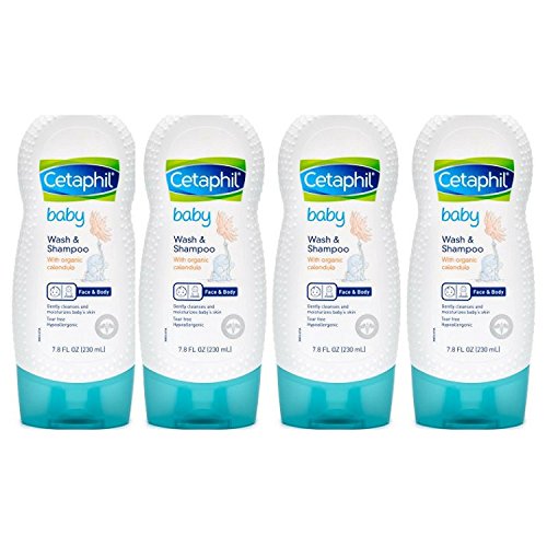 Image 1 of Default Title for the product Cetaphil Baby Wash and Shampoo with Organic Calendula, 7.8 Ounce (Pack of 4)