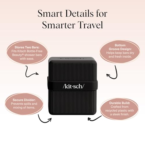 Image 5 of Kitsch 2-Compartment Travel Soap Case – TSA-Approved Bar Soap Holder