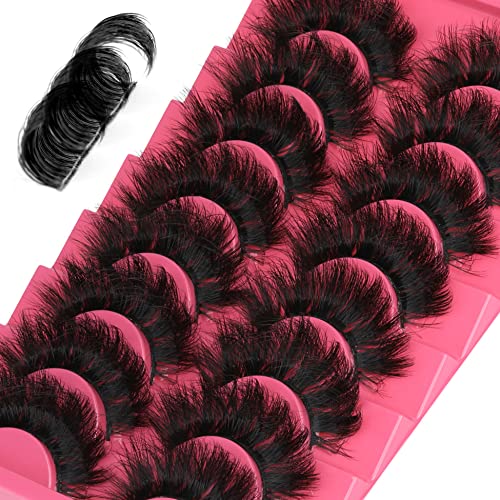 Image 2 of Winifred Eyelashes Mink Lashes Dramatic Full Volume False Eyelashes 6D Faux Mink Eye Lash 18mm Long Lashes Pack 8 Pairs
