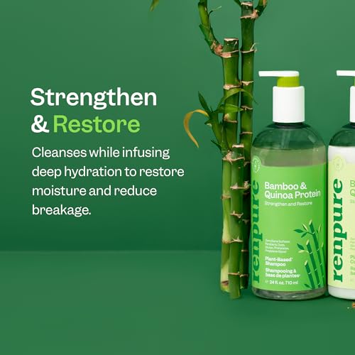 Image 3 of RENPURE Bamboo & Quinoa Strengthening Shampoo for Dry/Damaged Hair 24oz