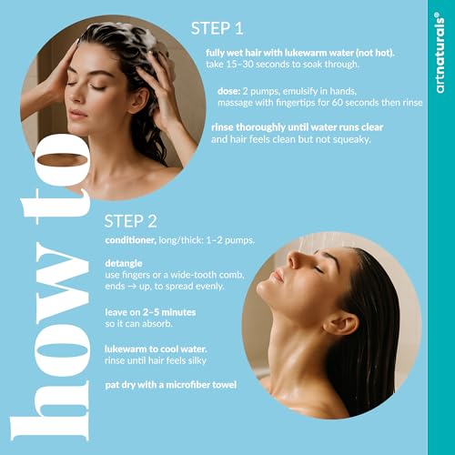 Image 6 of Artnaturals Biotin Rice Water Shampoo & Conditioner Set, 16 fl oz Each