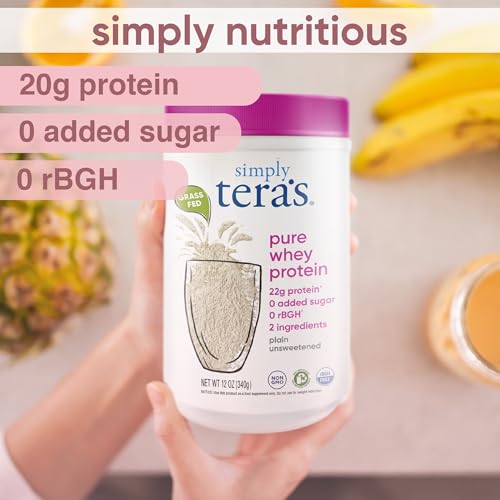 Image 3 of simply tera's Pure Whey Protein Powder, Unflavored, Non-GMO, Kosher - 12 Oz