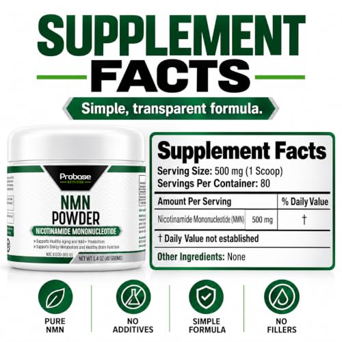 Image 2 of Probase Nutrition Longevity Pure NMN Powder 40 Grams