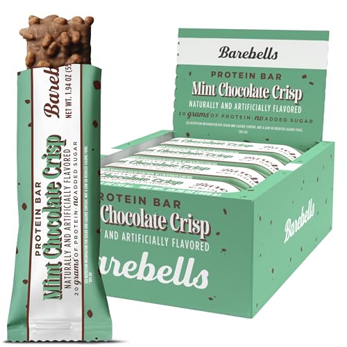 Image 1 of Default Title for the product BAREBELLS Mint Chocolate Crisp Protein Bar – 20g Protein – No Added Sugar – 12 x 55g High Protein Snack
