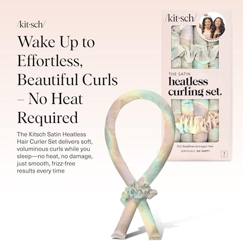 Image 2 of Kitsch Satin Heatless Curls Overnight Set - Aura