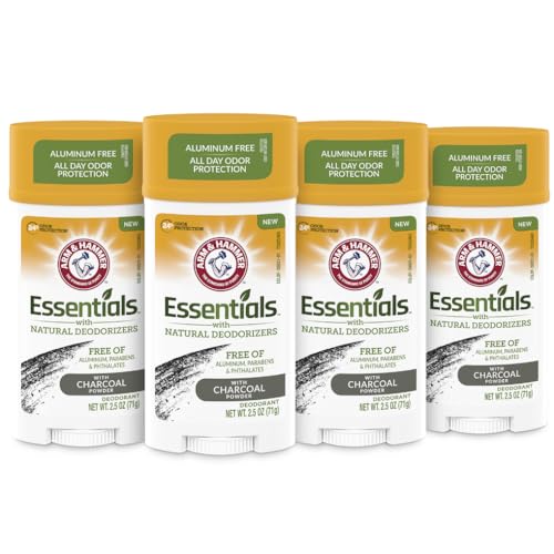 Image 1 of 1 Count (Pack of 4) / Deodorant for the product ARM & HAMMER Essentials Charcoal Deodorant for Men and Women, 4-Pack