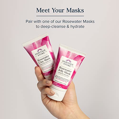 Image 4 of HERITAGE STORE Rosewater Facial Splash, Hydrating Toner (8oz)