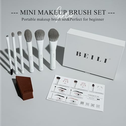 Image 7 of BEILI Mini Travel Makeup Brush Set