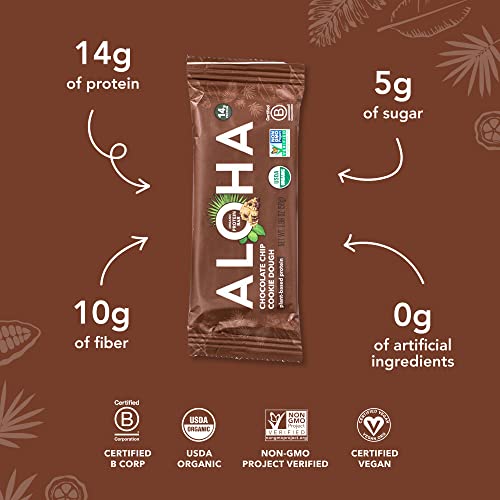 Image 3 of ALOHA Organic Plant Based Protein Bars 12 Ct