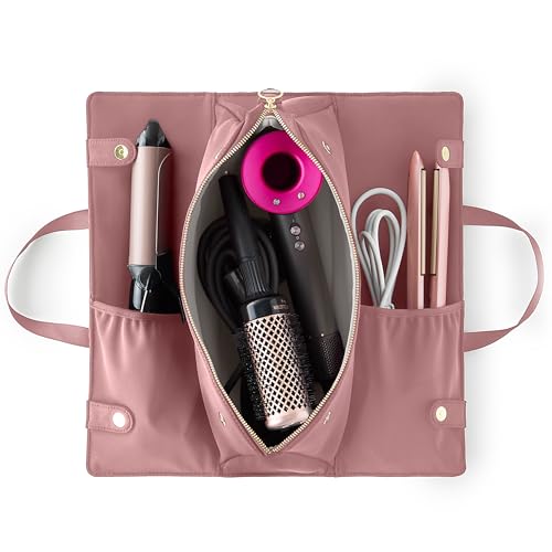 Image 2 of Mauve/Stone for the product KUSSHI Hair Tools Bag - Neoprene Hair Tools Travel Bag & Hair Accessories Organizer Case (Black)