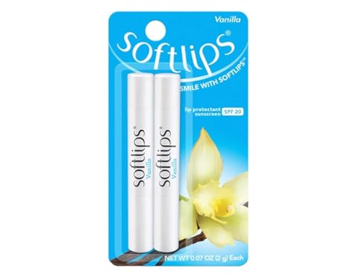 Image 1 of 2 Count (Pack of 1) for the product SoftLips Lip Protectant Sunscreen SPF 20 Vanilla 2 count