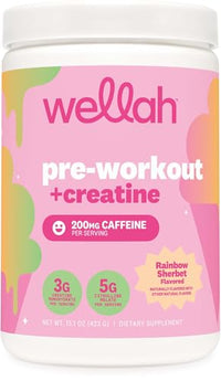 Thumbnail for Image 6 of Rainbow Sherbet for the product Wellah Pre-Workout + Creatine Powder
